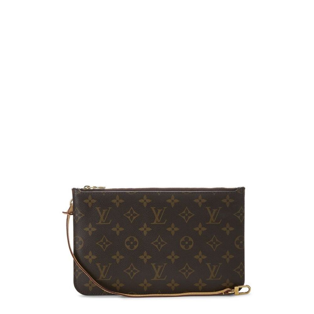 Louis Vuitton Pink Monogram Coated Canvas Neverfull Pouch Mm (Authentic